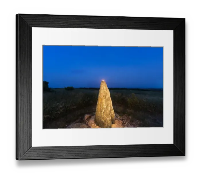 Framed Print : Full moon rises over Standing Rock State Historical Site near Enderlin, North Dakota, USA Framed Print : Full moon rises over Standing Rock State Historical Site near Enderlin, North Dakota, USA