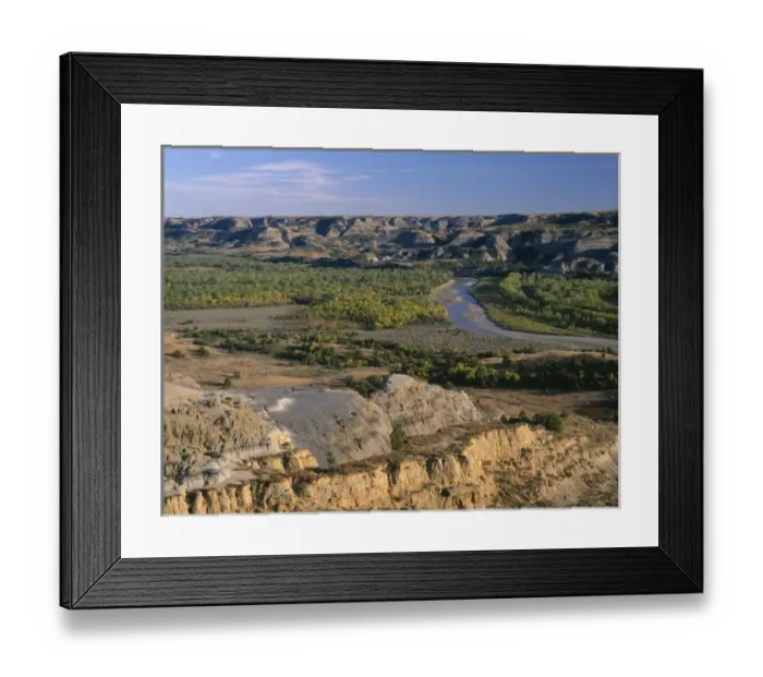 Framed Print : USA, North Dakota, Theodore Roosevelt National Park, Valley of the Little Missouri Framed Print : USA, North Dakota, Theodore Roosevelt National Park, Valley of the Little Missouri