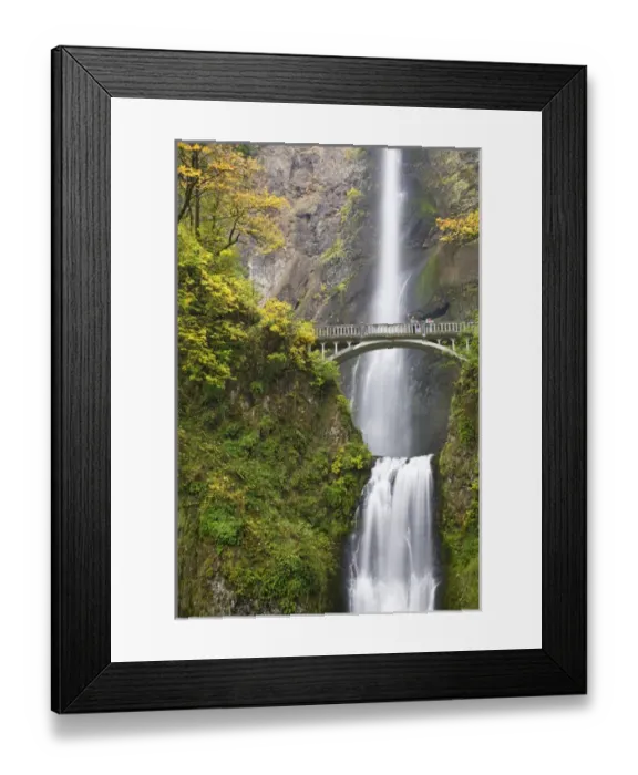 Framed Print : USA, Oregon, Columbia River Gorge. Close-up view of bridge next to Multnomah Falls Framed Print : USA, Oregon, Columbia River Gorge. Close-up view of bridge next to Multnomah Falls