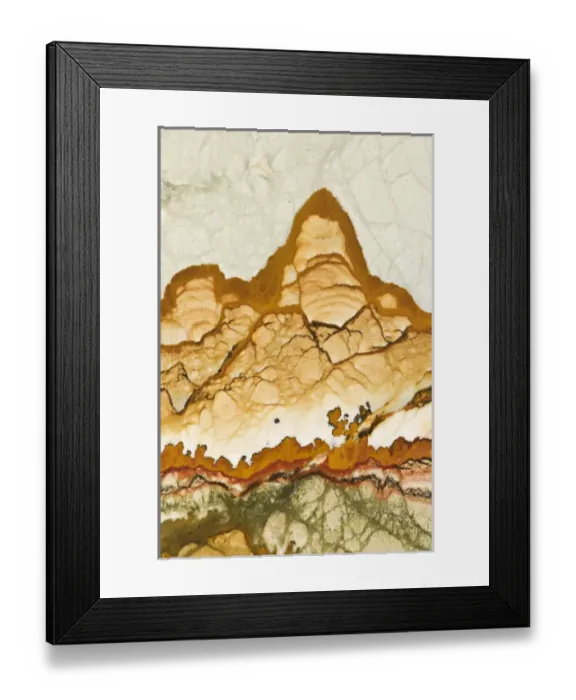 Framed Print : USA, Oregon, Rocky Butte. Close-up of picture jasper stone