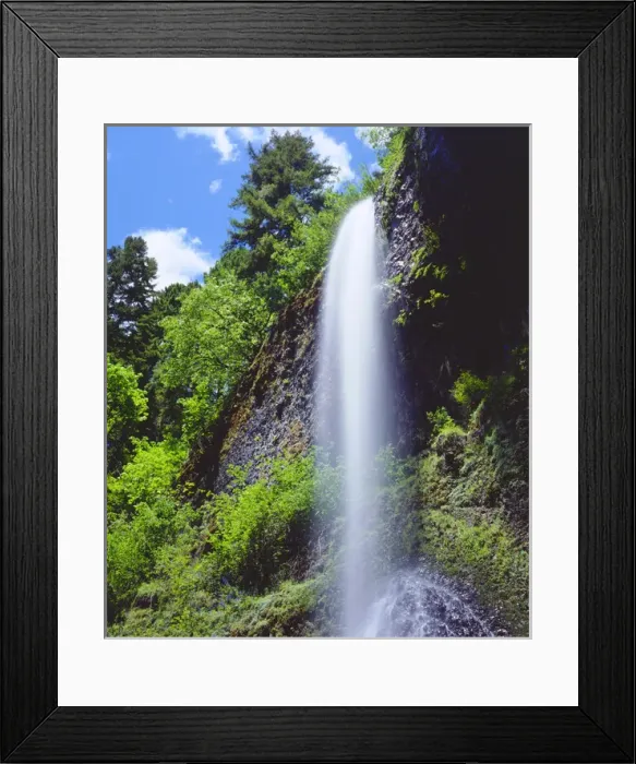 Framed Print : USA; Oregon; A waterfall in the mountains Framed Print : USA; Oregon; A waterfall in the mountains