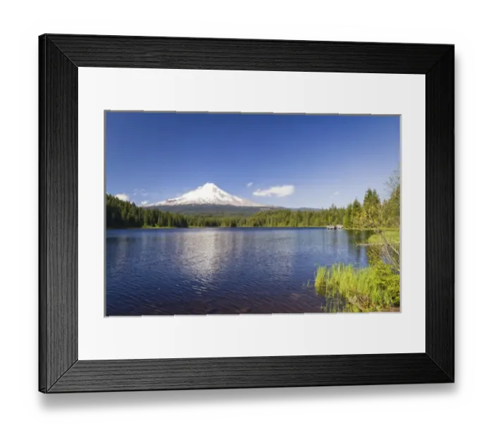 Framed Print : USA, Oregon, Hood River County. Mt. Hood reflected in Trillium Lake in the Mt Framed Print : USA, Oregon, Hood River County. Mt. Hood reflected in Trillium Lake in the Mt