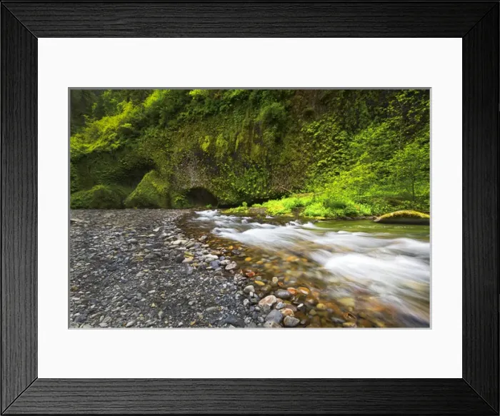 Framed Print : USA, Oregon, Hood River County. Eagle Creek just below Punchbowl Falls Framed Print : USA, Oregon, Hood River County. Eagle Creek just below Punchbowl Falls
