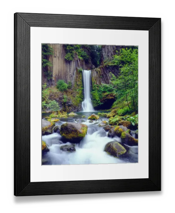 Framed Print : USA; Oregon, Toketee Waterfall and Basalt Formation Framed Print : USA; Oregon, Toketee Waterfall and Basalt Formation