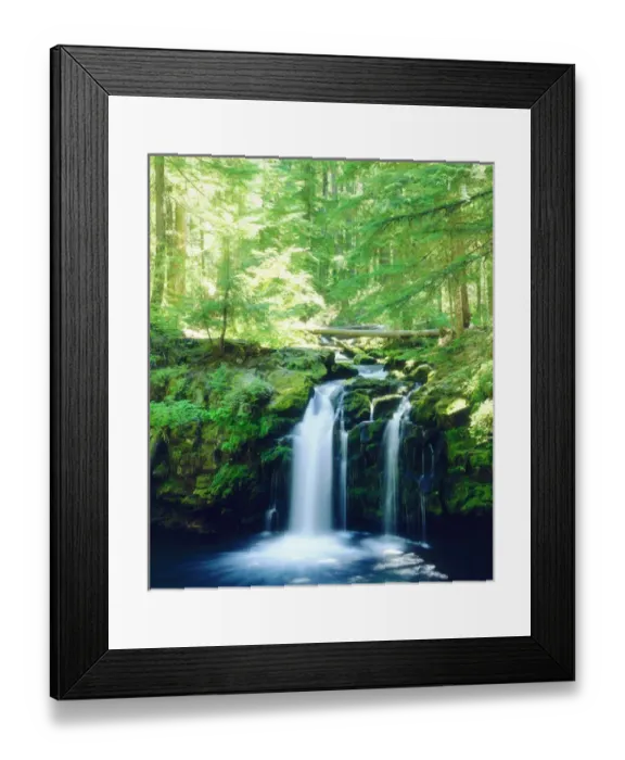 Framed Print : USA, Oregon, Whitehorse Waterfall in Oregon Framed Print : USA, Oregon, Whitehorse Waterfall in Oregon