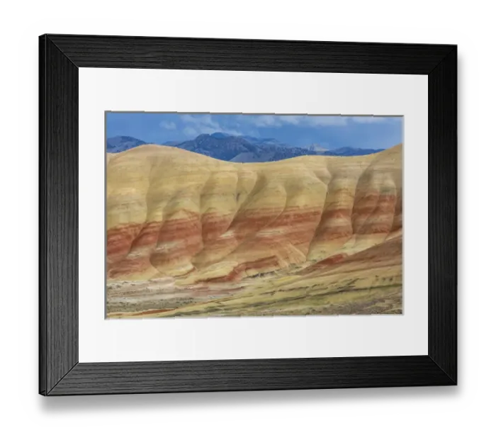 Framed Print : USA, Oregon, John Day Fossil beds National Monument. Landscape of Painted Hills Unit