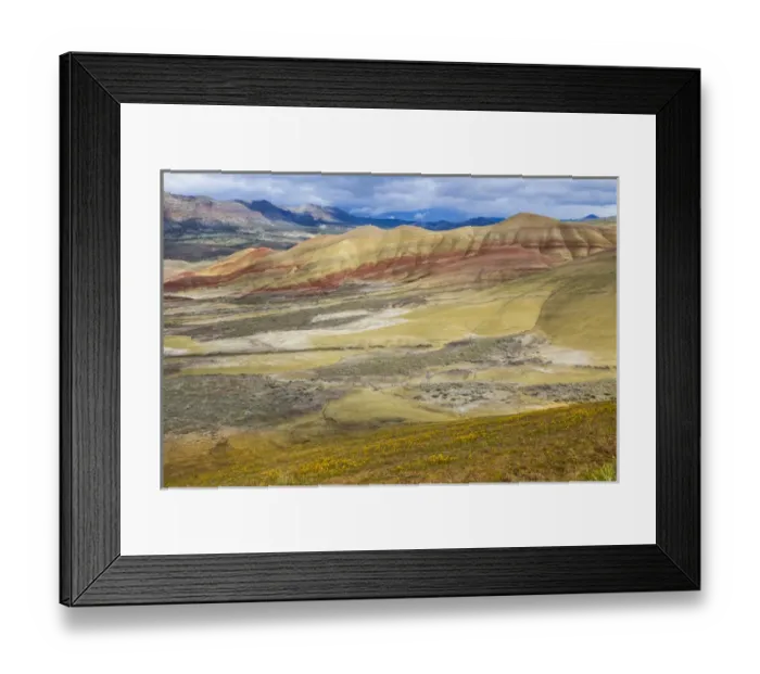 Framed Print : USA, Oregon, John Day Fossil beds National Monument. Landscape of Painted Hills Unit