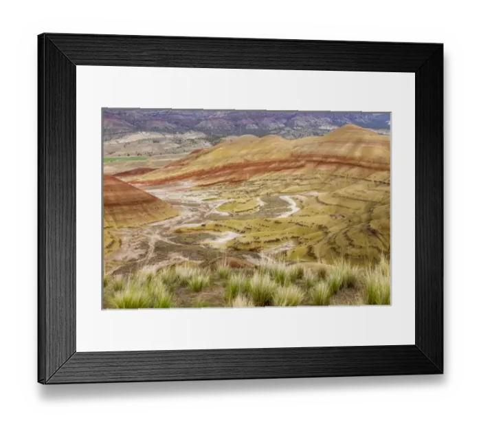 Framed Print : USA, Oregon, John Day Fossil beds National Monument. Landscape of Painted Hills Unit Framed Print : USA, Oregon, John Day Fossil beds National Monument. Landscape of Painted Hills Unit
