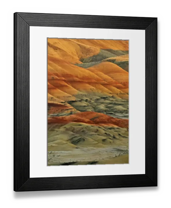 Framed Print : USA, Oregon, John Day Fossil Beds National Monument. Colorful portion of Painted Hills
