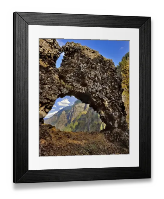 Framed Print : USA, Oregon. Rock of Ages Arch in Columbia River Gorge National Scenic Area. Credit as