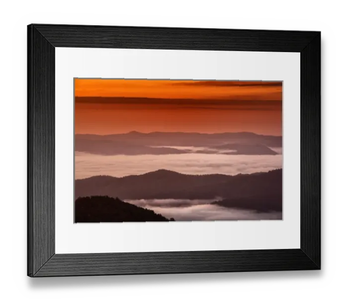 Framed Print : USA, North Carolina, Brevard. Landscape in Pisgah National Forest