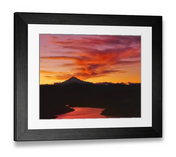 Framed Print : USA, Oregon, Jefferson County. Lake Billy Chinook reflects the vivid colors at sunset below Mt Framed Print : USA, Oregon, Jefferson County. Lake Billy Chinook reflects the vivid colors at sunset below Mt