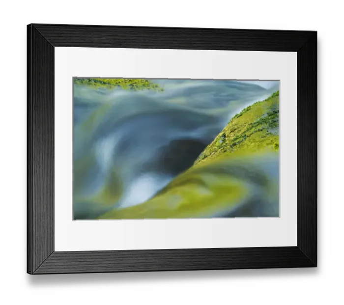 Framed Print : USA, Oregon. Water flow over rocks in creek