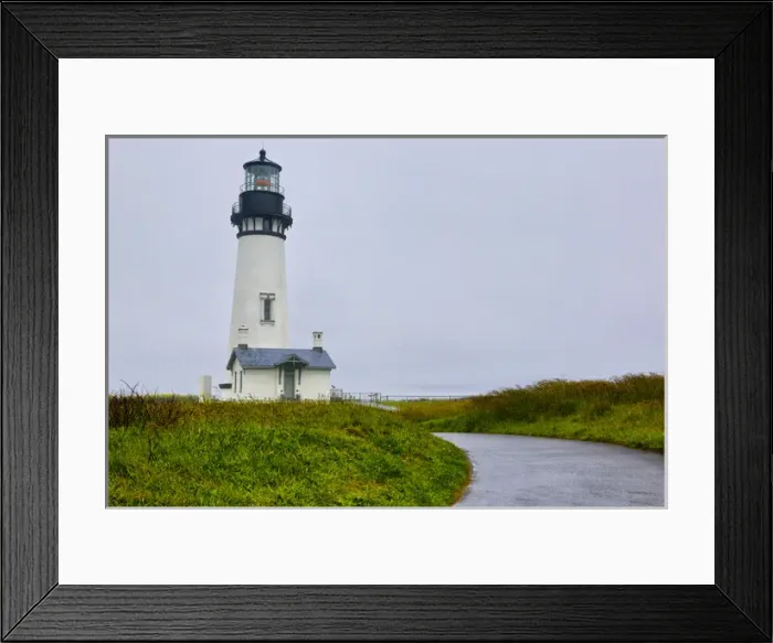 Framed Print : USA, Oregon. Yaquina Head Lighthouse on foggy day Framed Print : USA, Oregon. Yaquina Head Lighthouse on foggy day