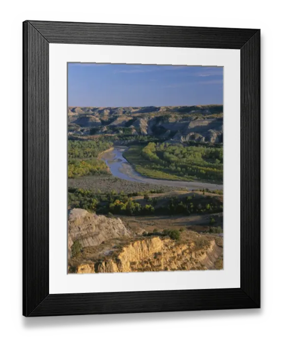Framed Print : USA, North Dakota, Theodore Roosevelt National Park, Valley of the Little Missouri Framed Print : USA, North Dakota, Theodore Roosevelt National Park, Valley of the Little Missouri