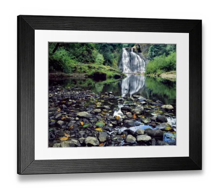 Framed Print : USA, Oregon, Youngs River Falls. Waterfall landscape