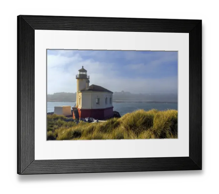 Framed Print : USA, Oregon, Bandon. Scenic of Umpaqua River Lighthouse Framed Print : USA, Oregon, Bandon. Scenic of Umpaqua River Lighthouse
