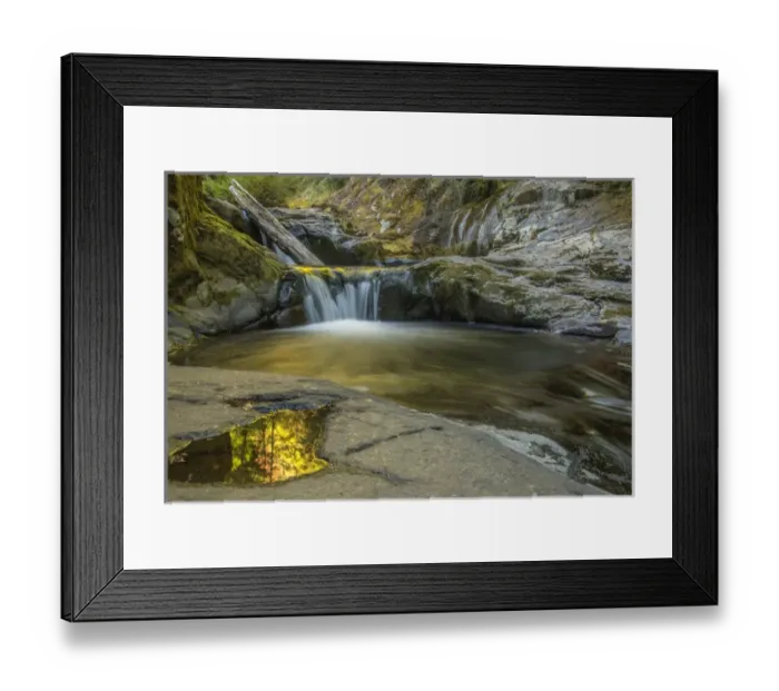 Framed Print : USA, Oregon, Florence. Waterfall in stream