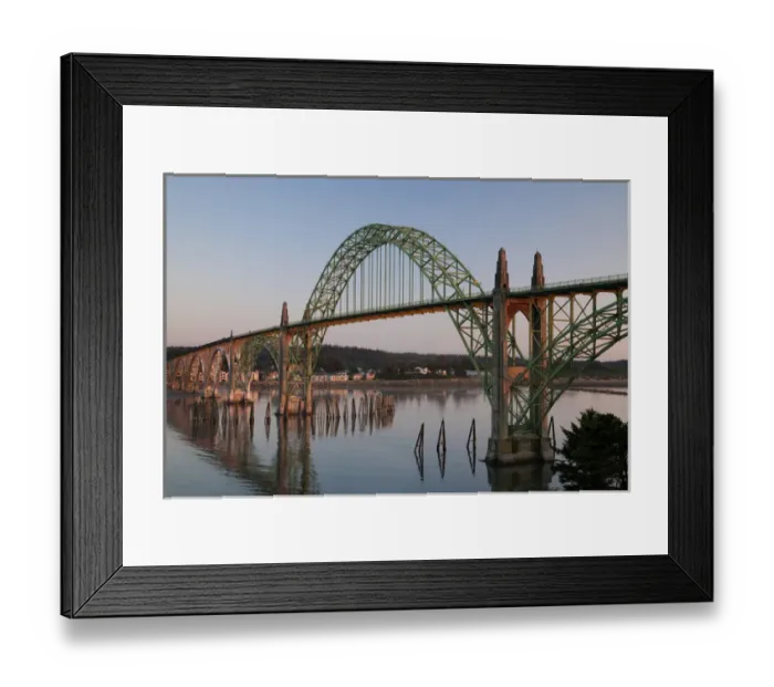 Framed Print : USA, Oregon, Newport. Yaquina Head Bridge at sunrise Framed Print : USA, Oregon, Newport. Yaquina Head Bridge at sunrise