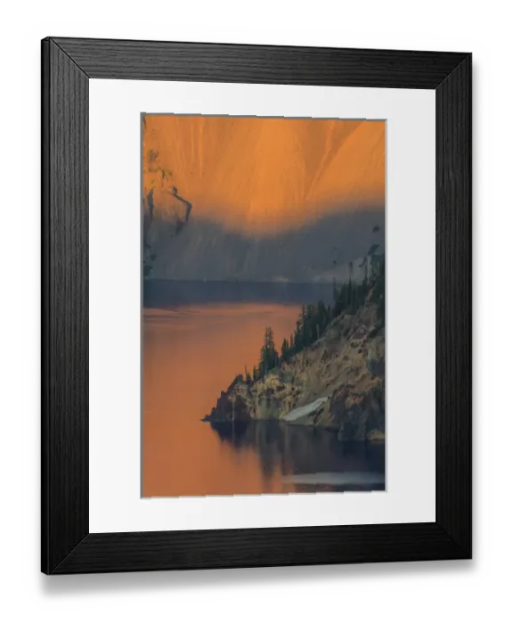 Framed Print : Sunset colors the waters at Crater Lake National Park, Oregon, USA Framed Print : Sunset colors the waters at Crater Lake National Park, Oregon, USA