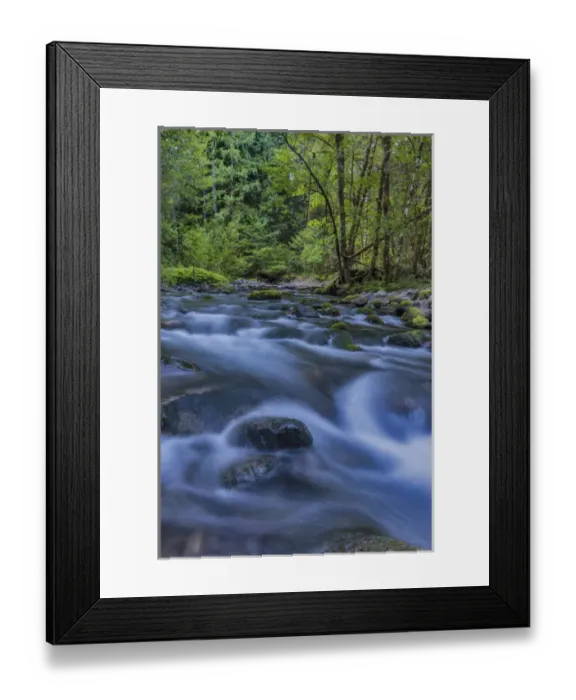 Framed Print : Cascade in the South Fork of the McKenzie River in the Willamette National Forest