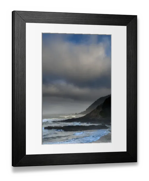 Framed Print : USA, Oregon, Florence. Rocky coast landscape