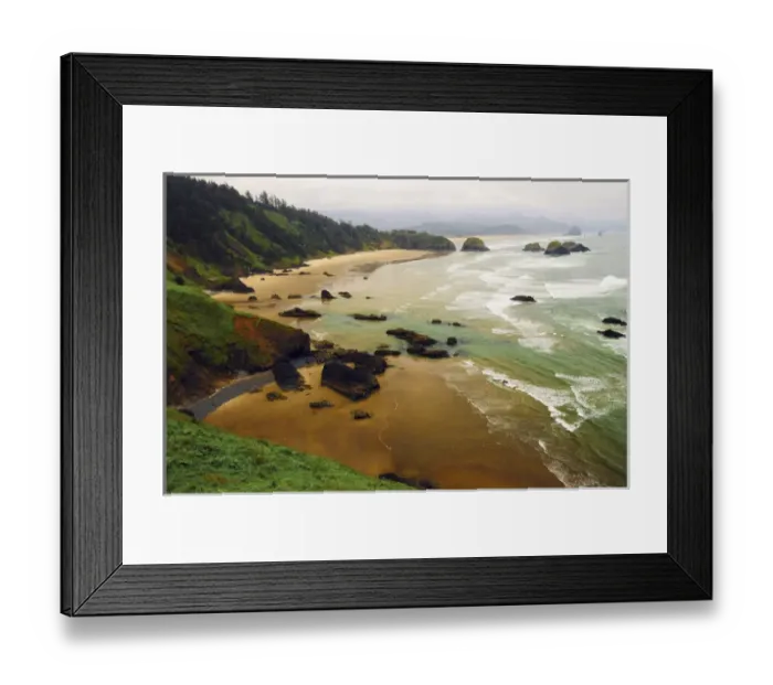 Framed Print : Crescent Beach from Ecola State Park, Oregon, USA Framed Print : Crescent Beach from Ecola State Park, Oregon, USA