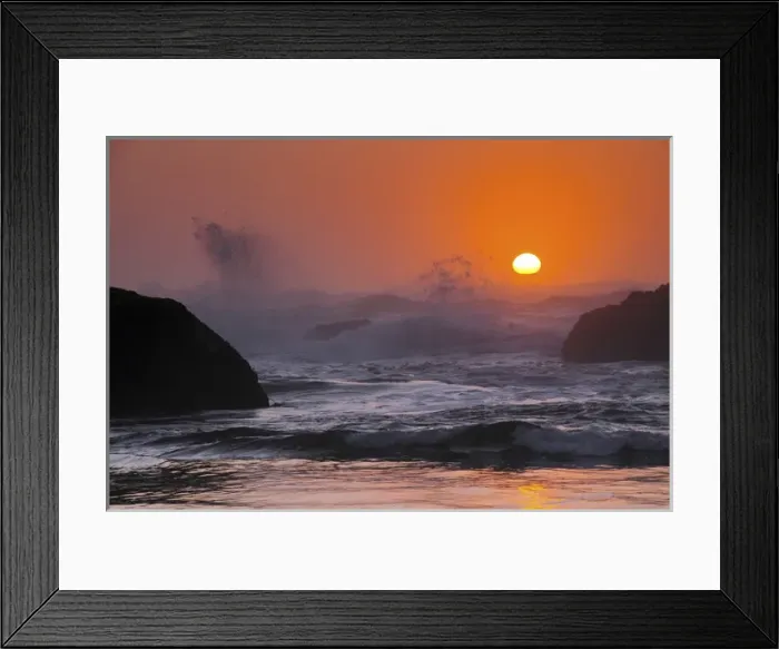 Framed Print : Sunset and Surf at Seal Rock, Seal Rock, Oregon, USA Framed Print : Sunset and Surf at Seal Rock, Seal Rock, Oregon, USA