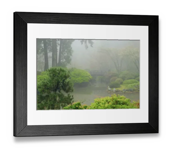Framed Print : Portland Japanese Garden Fogged In: Portland, Oregon USA Framed Print : Portland Japanese Garden Fogged In: Portland, Oregon USA