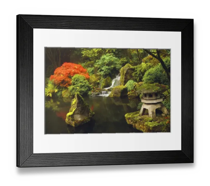 Framed Print : Portland Japanese Garden in Autumn, Portland, Oregon, USA Framed Print : Portland Japanese Garden in Autumn, Portland, Oregon, USA