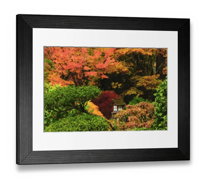 Framed Print : Portland Japanese Garden in Autumn, Portland, Oregon, USA