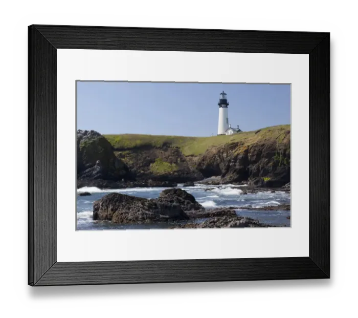Framed Print : OR, Oregon Coast, Newport, Yaquina Head lighthouse, completed in 1873, 93 foot high Framed Print : OR, Oregon Coast, Newport, Yaquina Head lighthouse, completed in 1873, 93 foot high
