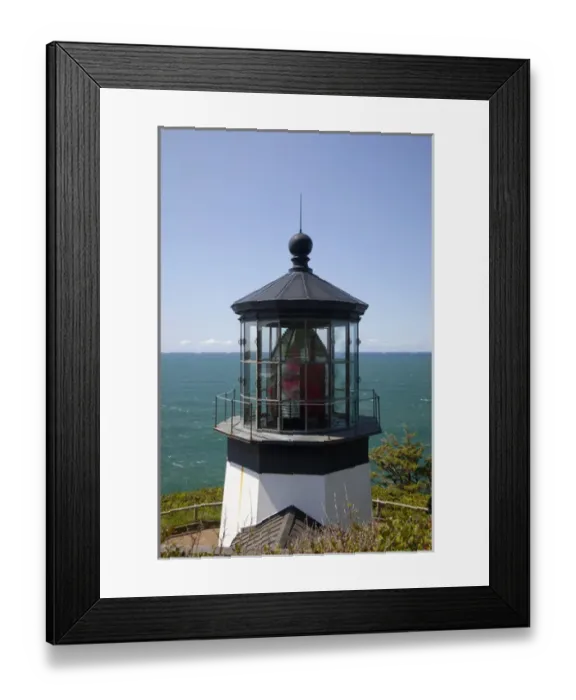 Framed Print : OR, Oregon Coast, Cape Meares State Scenic Viewpoint, Cape Meares lighthouse, 38