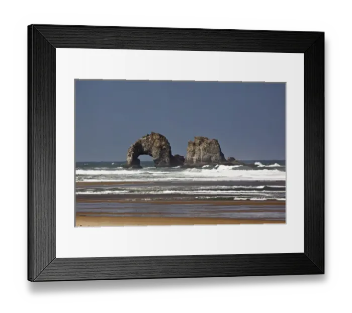 Framed Print : OR, Oregon Coast, Rockaway Beach, Twin Rocks Framed Print : OR, Oregon Coast, Rockaway Beach, Twin Rocks