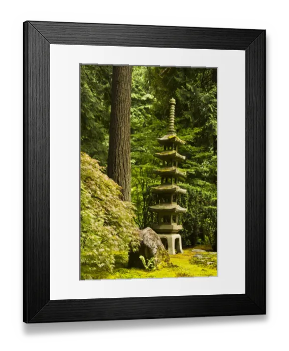 Framed Print : Pagoda, Strolling Garden, Portland Japanese Garden, Portland, Oregon, USA Framed Print : Pagoda, Strolling Garden, Portland Japanese Garden, Portland, Oregon, USA