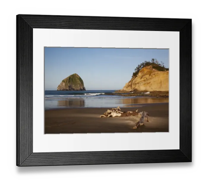 Framed Print : OR, Cape Kiwanda and Haystack Rock
