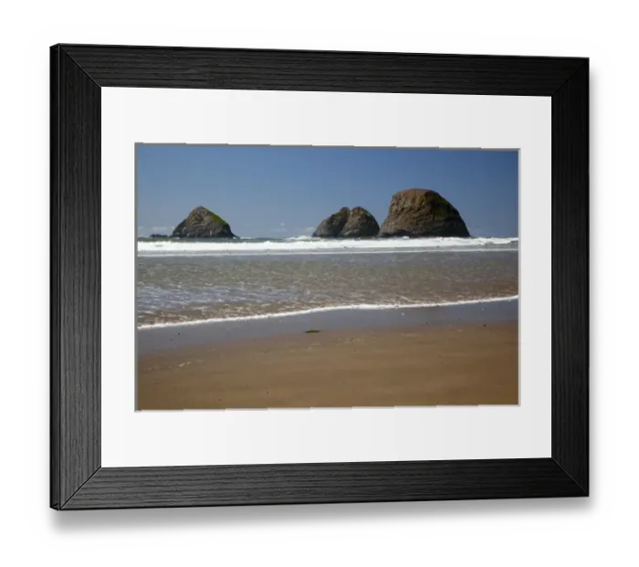 Framed Print : OR, Oceanside Beach State Wayside, Oceanside Beach and seastacks Framed Print : OR, Oceanside Beach State Wayside, Oceanside Beach and seastacks
