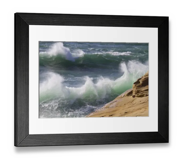 Framed Print : OR, Cape Kiwanda, Wind driven ocean waves Framed Print : OR, Cape Kiwanda, Wind driven ocean waves