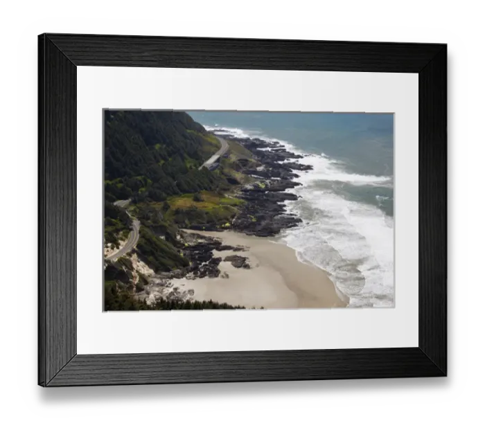 Framed Print : OR, Cape Perpetua Scenic Area, view from overlook