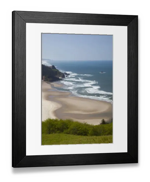 Framed Print : OR, Cascade Head, view of beach Framed Print : OR, Cascade Head, view of beach