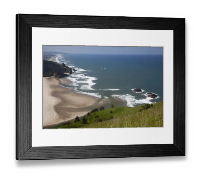 Framed Print : OR, Cascade Head, view of beach Framed Print : OR, Cascade Head, view of beach