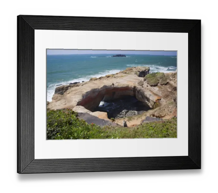 Framed Print : OR, Devils Punchbowl State Park, Devils Punchbowl Framed Print : OR, Devils Punchbowl State Park, Devils Punchbowl