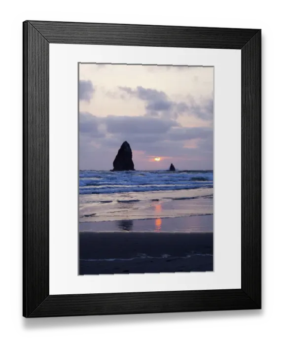 Framed Print : OR, Cannon Beach, seastacks at sunset Framed Print : OR, Cannon Beach, seastacks at sunset