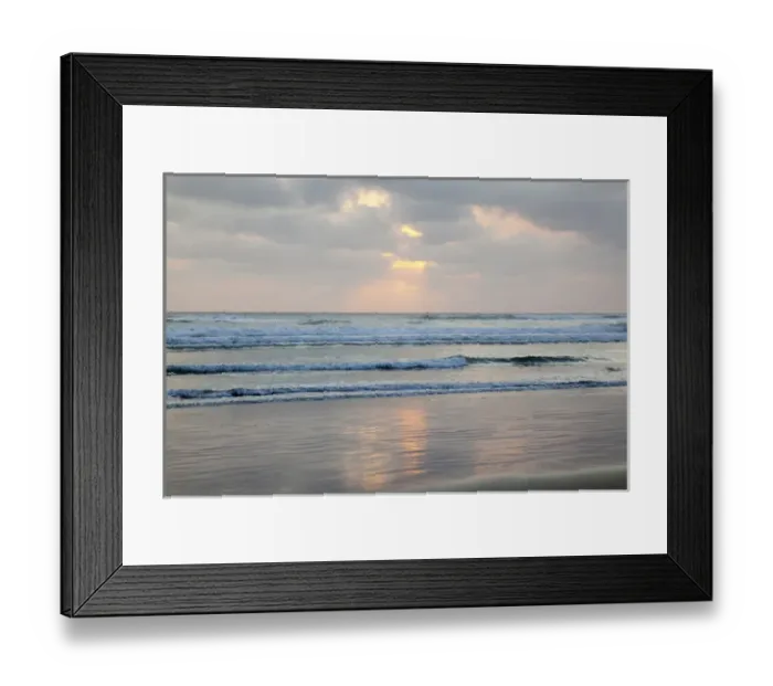Framed Print : OR, Cannon Beach, ocean waves at sunset Framed Print : OR, Cannon Beach, ocean waves at sunset