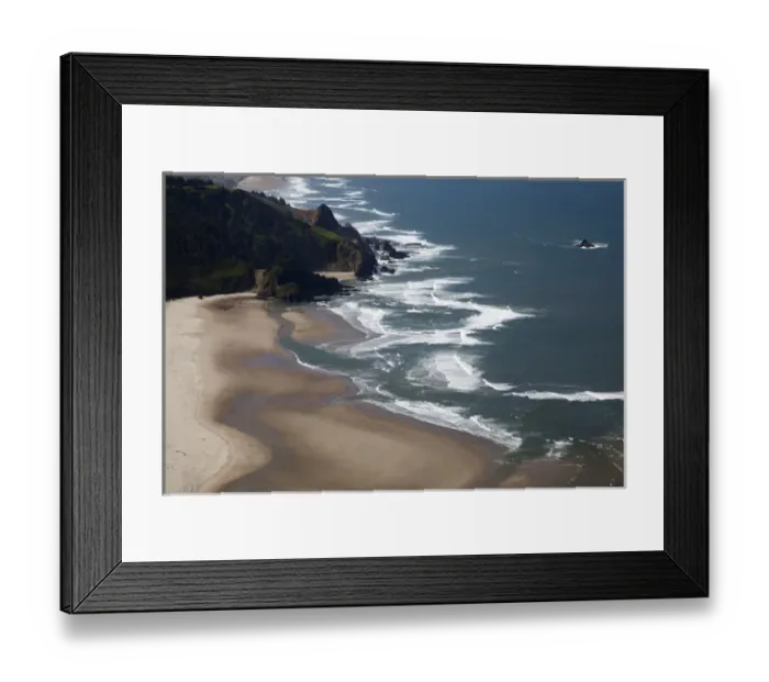 Framed Print : OR, Cascade Head, view of beach Framed Print : OR, Cascade Head, view of beach