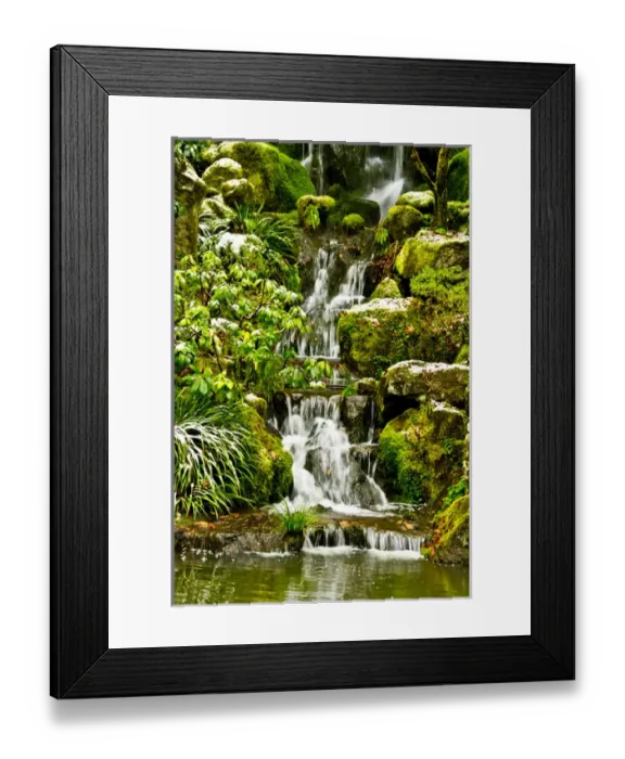 Framed Print : Heavenly Falls, Strolling Garden, Portland Japanese Garden, Portland, Oregon, USA