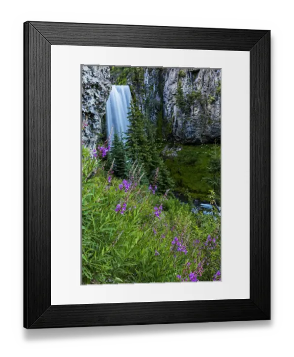 Framed Print : Tumalo Falls in the Deschutes National Forest near Bend, Oregon, USA