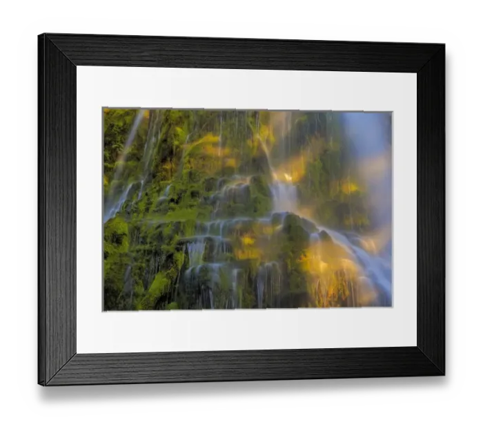 Framed Print : Proxy Falls in the Three Sisters Wilderness, Oregon, USA