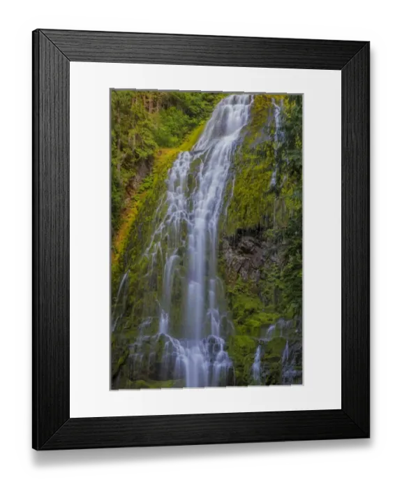 Framed Print : Proxy Falls in the Three Sisters Wilderness, Oregon, USA