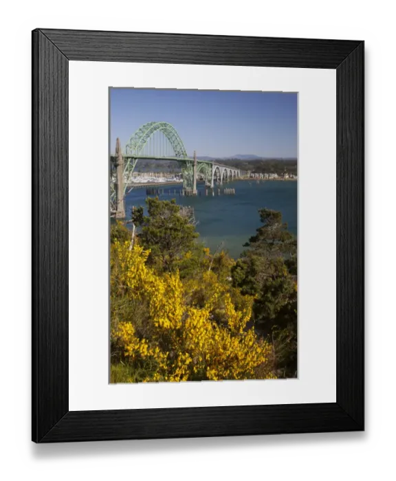 Framed Print : OR, Newport, Yaquina Bay Bridge on highway 101 Framed Print : OR, Newport, Yaquina Bay Bridge on highway 101
